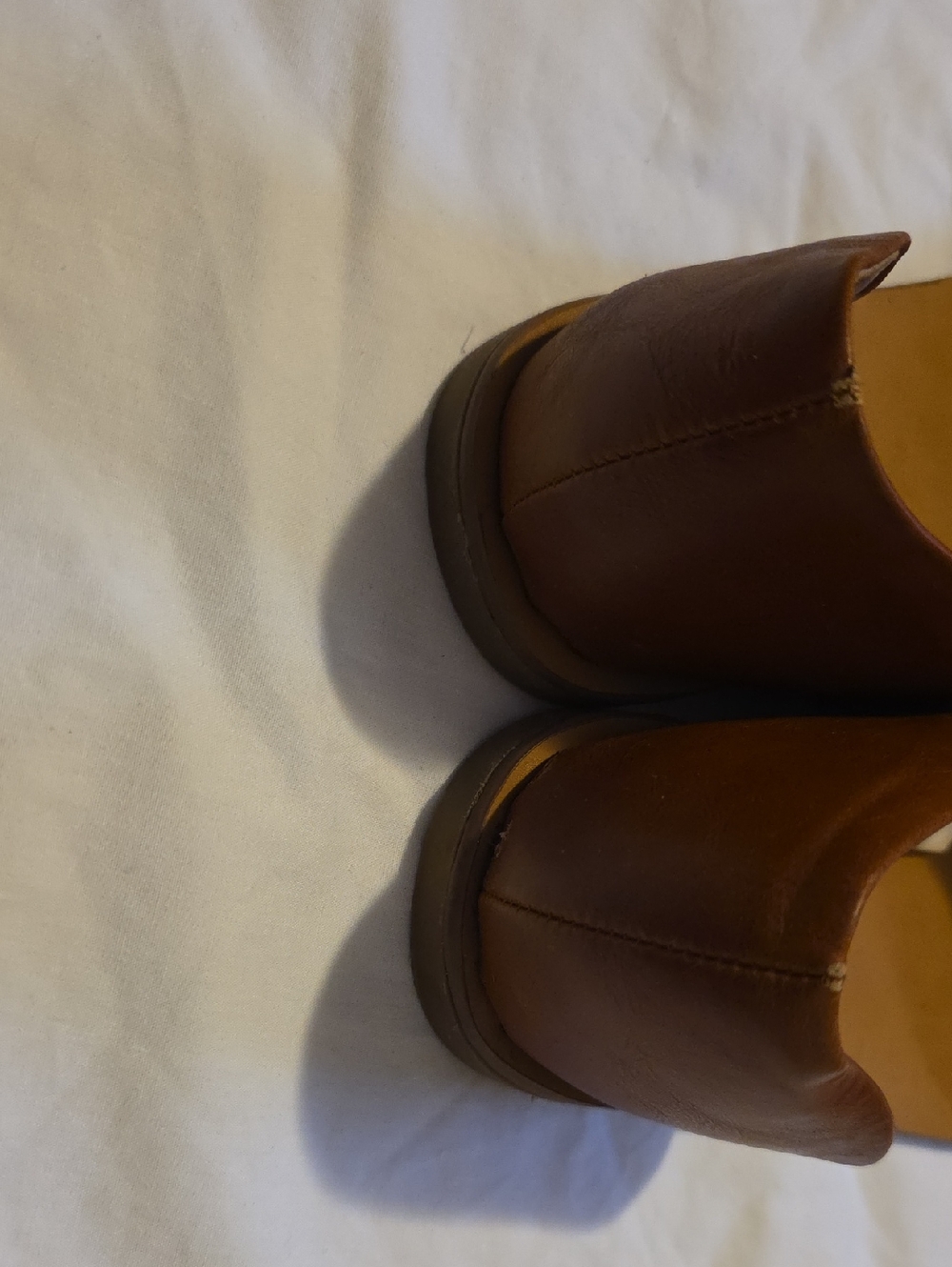 Women's Brown Leather Open-Toe Slide Sandals Size 7.5 - Picture 2 of 9